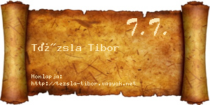 Tézsla Tibor névjegykártya